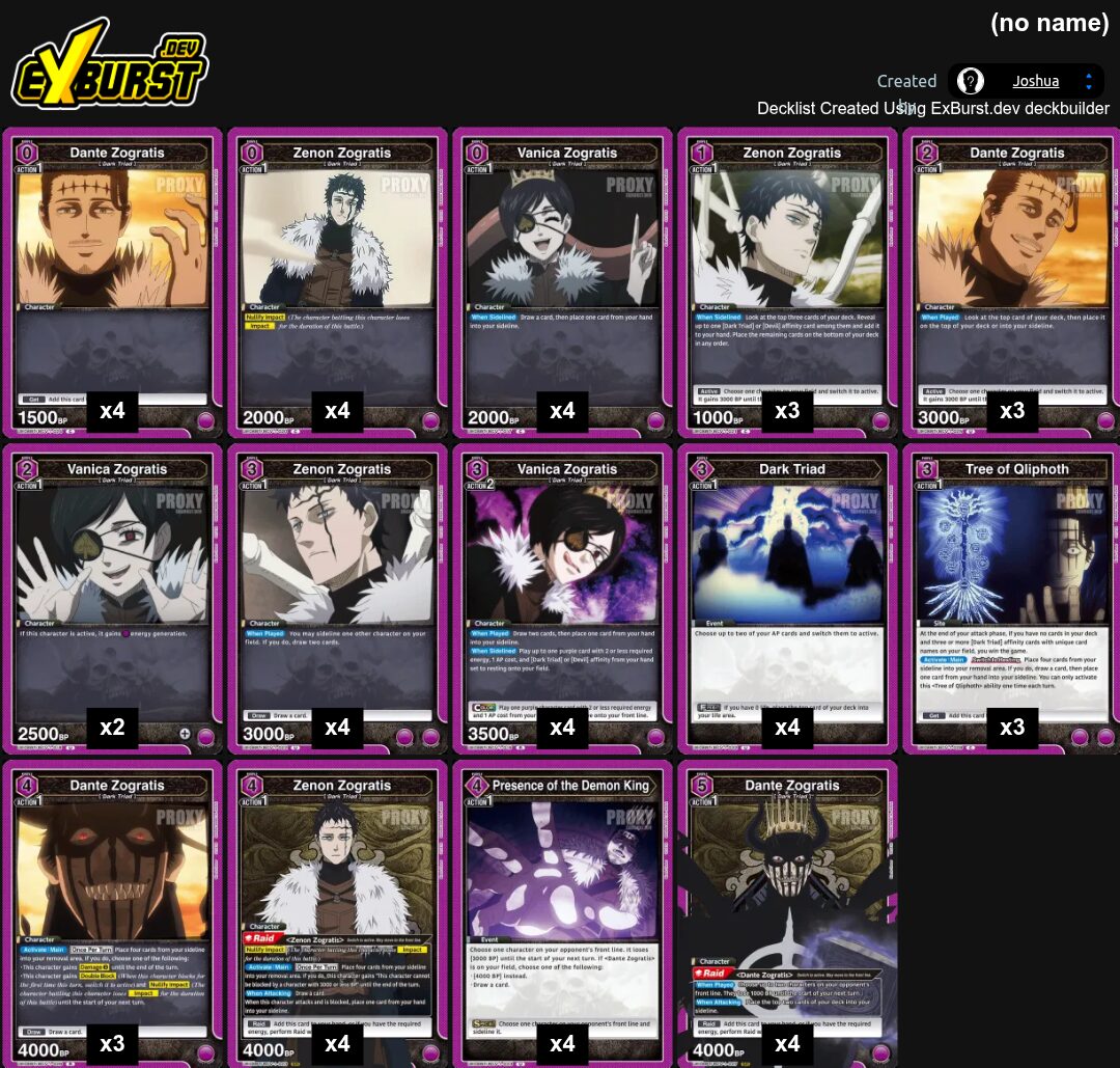 Purple Devil Triad Black Clover Union Arena pakli