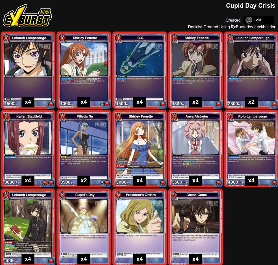 Cupid Day Crisis Union Arena pakli