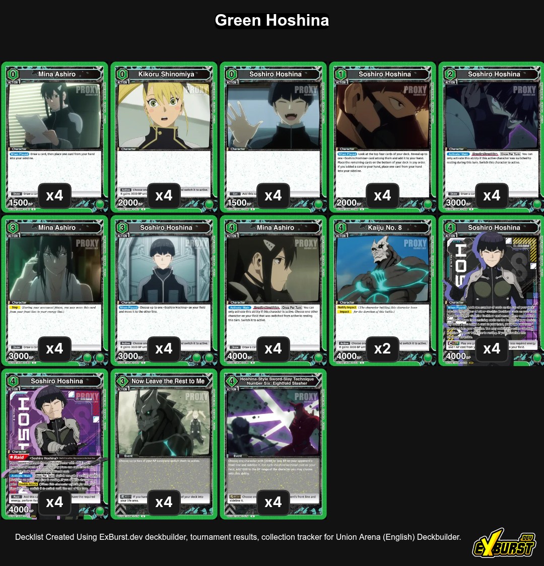 Green Hoshina Union Arena Deck