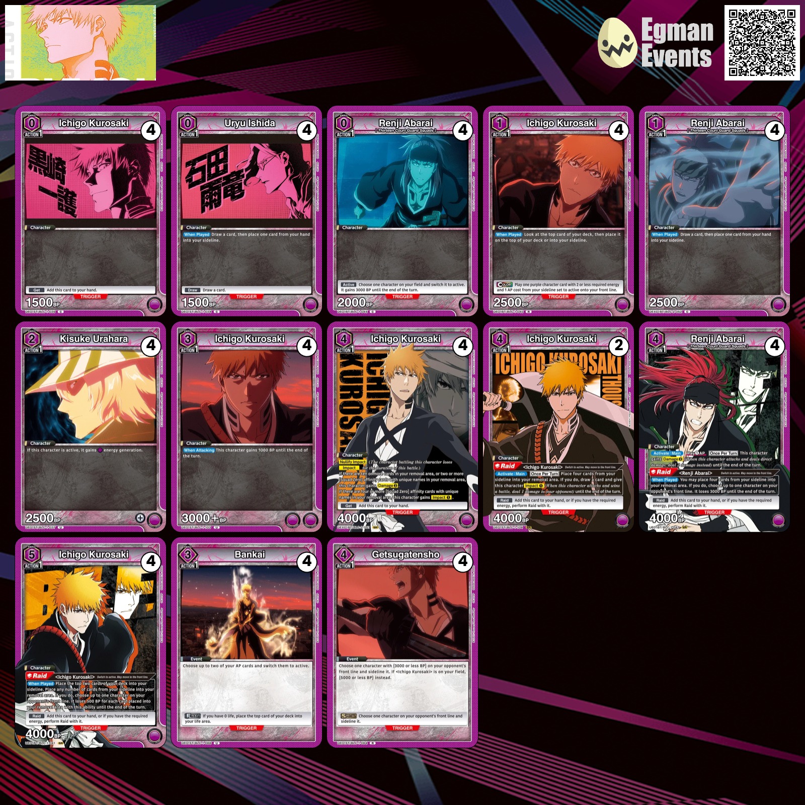 Purple Bleach Union Arena Meta pakli