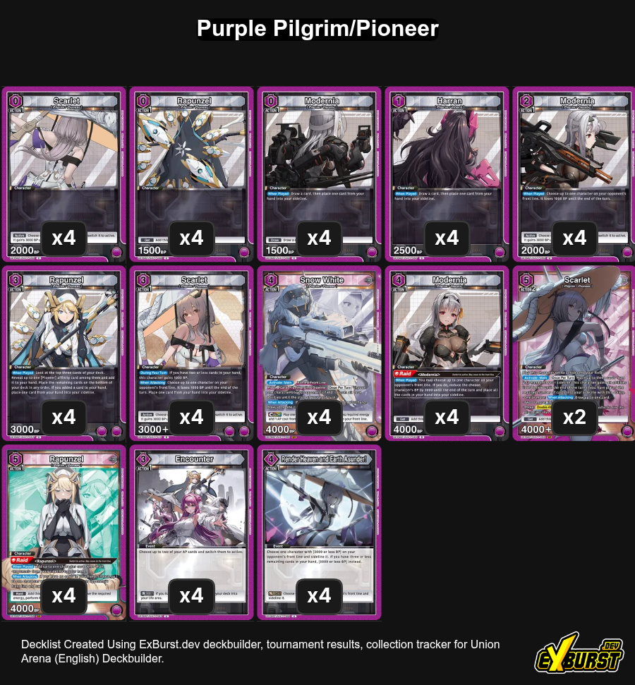 Lila Pilgrim/Pioneer Union Arena deck