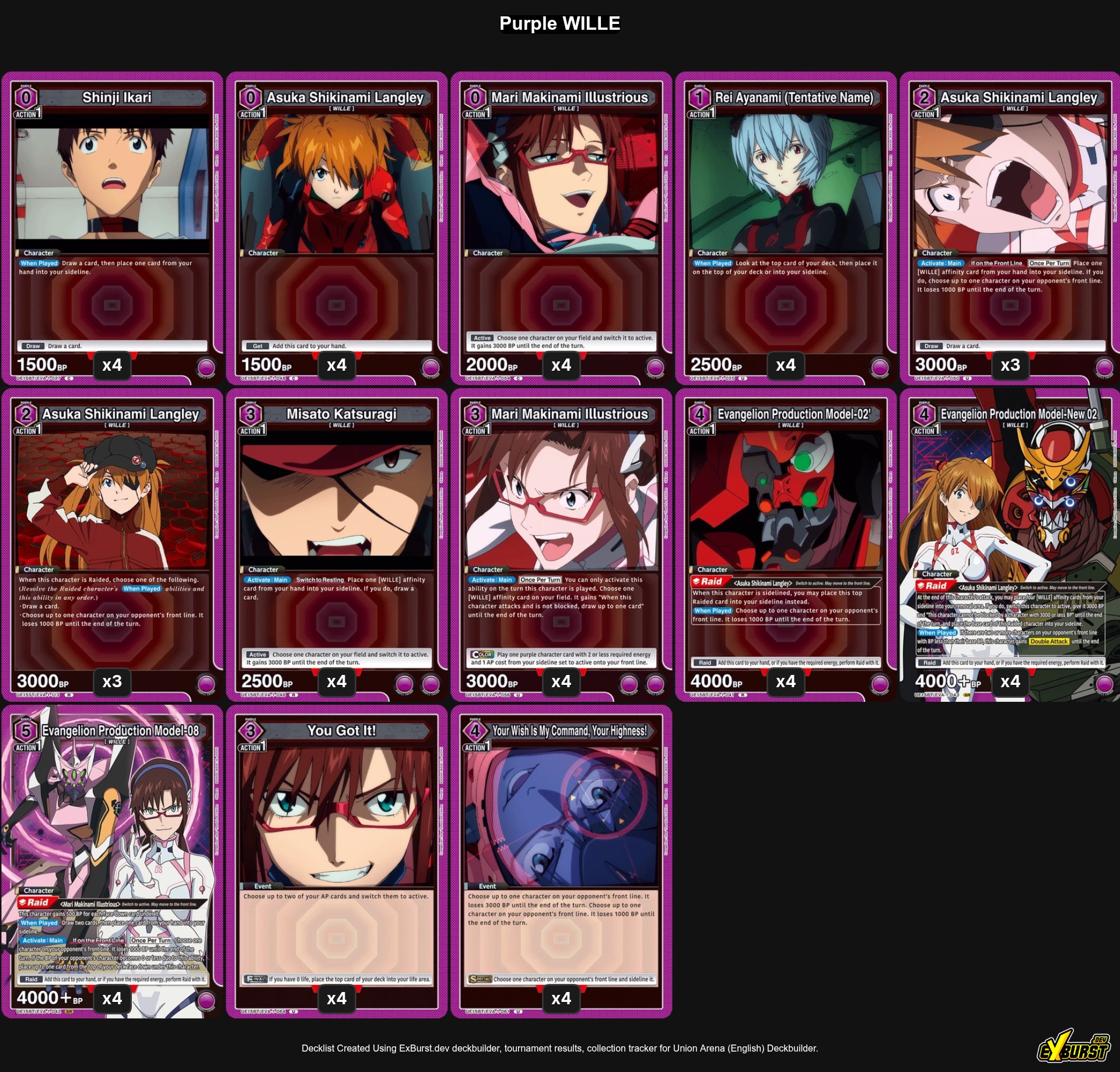 Purple WILLE Union Arena deck