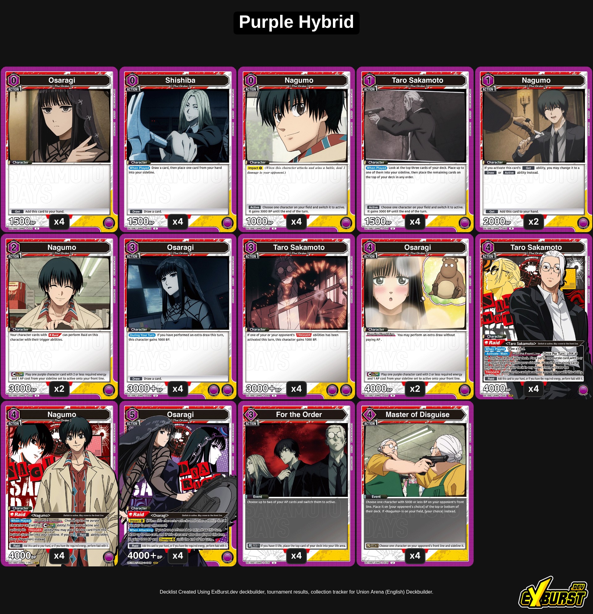 Purple Hybrid Union Arena Sakamoto Days pakli