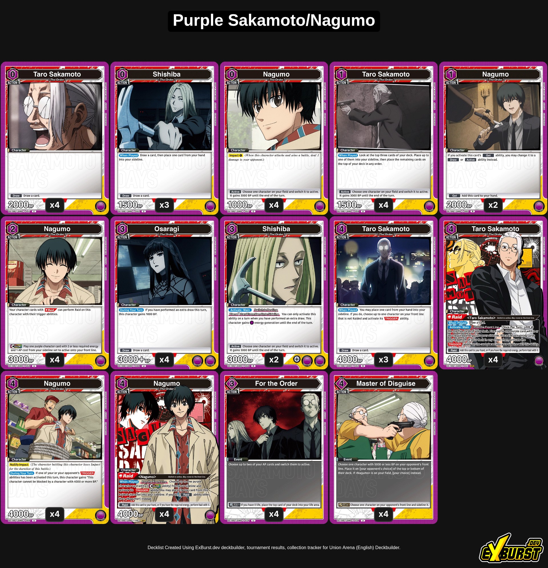 Alternate Purple Sakamoto/Nagumo Union Arena Sakamoto Days pakli